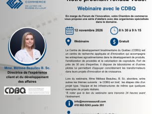 Webinaire avec le CDBQ